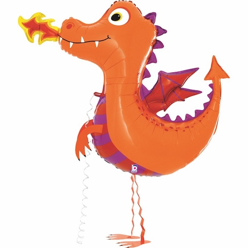 [PMSG18102] Walking Balloon dragon orange 41"/104cm - Grabo