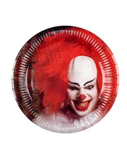 [BOL72351] 6 Assiettes 'Clown film d'horreur'