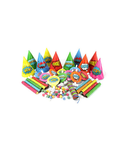[COT21400POP] Boîte à Cotillons 10 personnes Multicolores