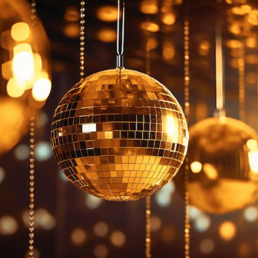 [BOL00701] Boules Disco 8 cm or - paquet de 6