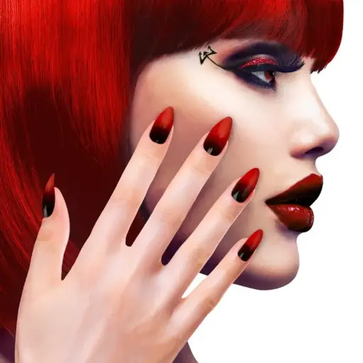 [WID05365] Faux ongle rouge et noir  (copie)