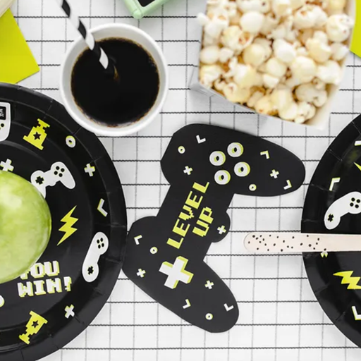 [PARSPK37] 12 Serviettes manette de jeux vidéos "Gamer"