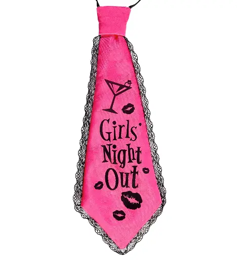[WID8861R] Cravate rose "Girls Night Out"