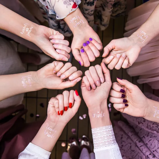 [PARTAT1-019R] Tatouages temporaires "Team Bride" rose gold