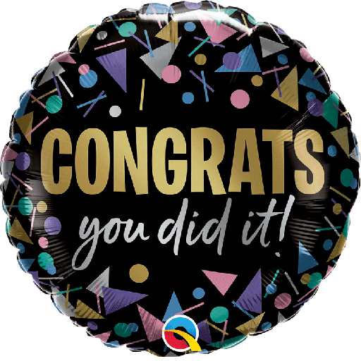 [ABC17490] Ballon alu Congrats you did it! 18"/46 cm