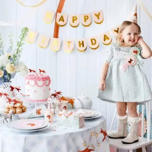 [PARGRL111] Guirlande happy birthday collection cheval, 150 cm