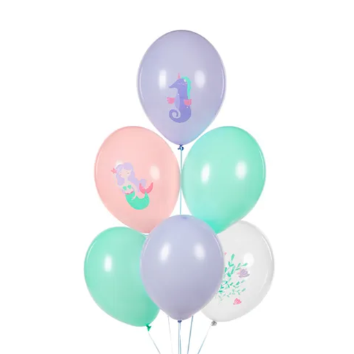 [PARSB14P-323-000-6] Ballons latex 11" sirène, paquet de 6