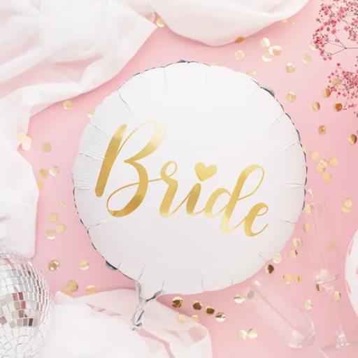 [PARFB138] Ballon blanc "Bride" en or 45 cm
