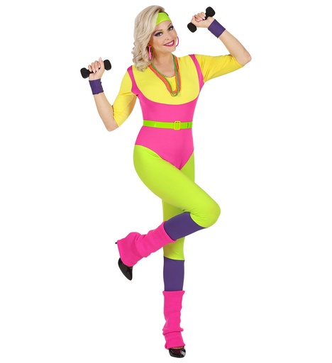 Déguisement prof d'aérobique 80's pour femme