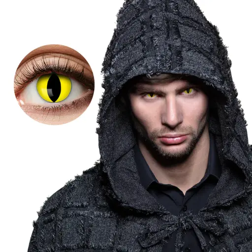 [ZOEW45] Lentilles fantaisies Yellow Cat - 1 semaine