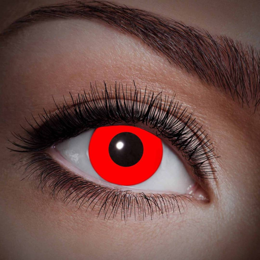 [ZOEW93] Lentilles fantaisies UV Rouge - 1 mois