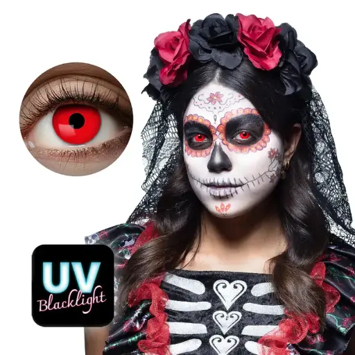 [ZOEW93] Lentilles fantaisies UV Rouge - 1 mois