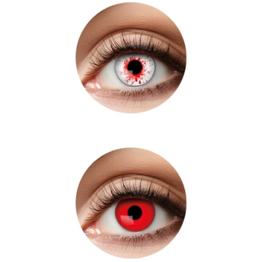 [ZOEDUO2] Lentilles fantaisies duo Bloodshot3 / Red devil - 3 mois