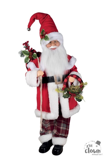 [PCL23675] Décoration Père Noël animé et sonore 110 cm