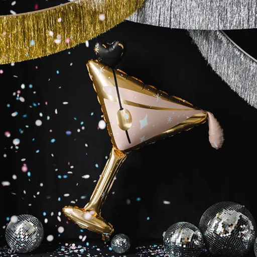 [PARFB166] Ballon verre à cocktail rose et or