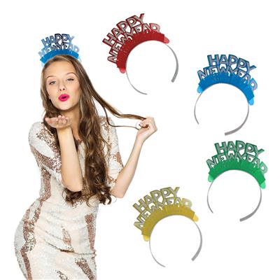 [FUN66528] 25 Serre-têtes "Happy New Year" couleurs assorties