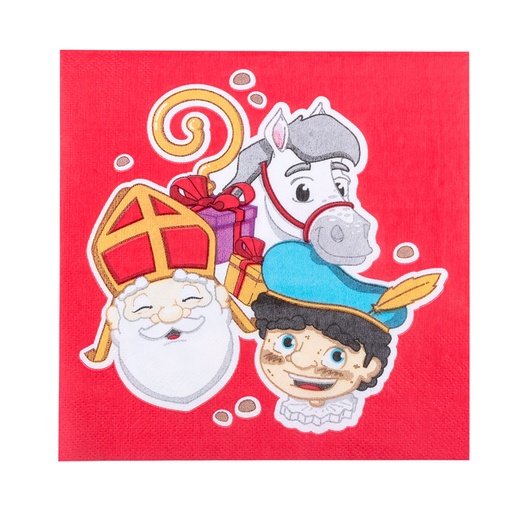 [BOL56662] 20 serviettes Saint Nicolas 33x33 cm
