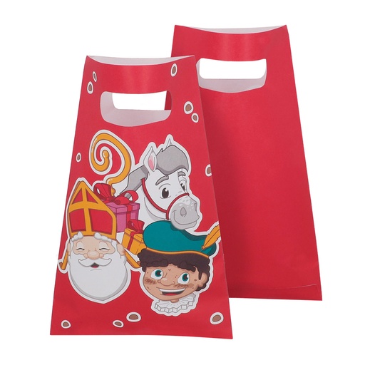 [BOL56664] 10 sachets de fête Saint Nicolas 23x15 cm