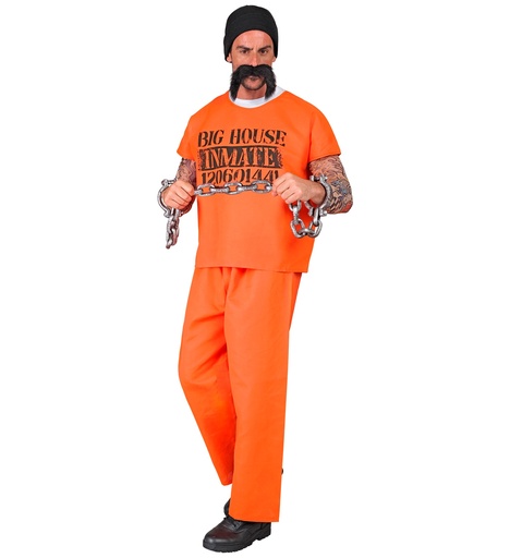 Déguisement homme prisonnier orange