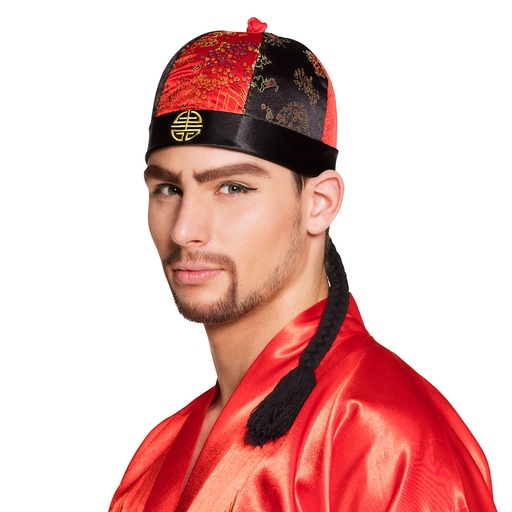 [BOL04219] Chapeau Mandarin avec natte