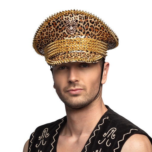 [BOL33043] Casquette motif Panthère et clous