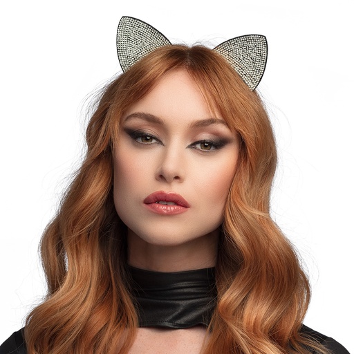 [BOL52115] Serre-tête oreilles de chat mini strass