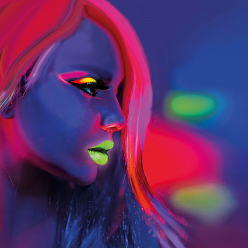 Rouge à lèvres fluo - néon UV