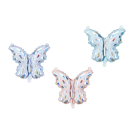 [PARFB253-3] 3 ballons Papillons 9" en aluminium