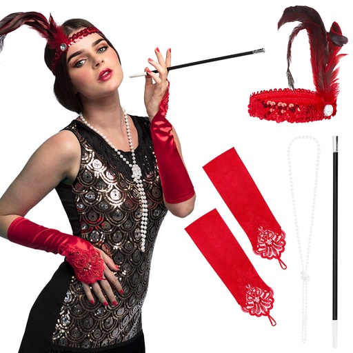 [BOL64348] Set de luxe Flapper rouge
