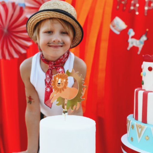 [PARKPT77] Cake topper lion - Cirque 