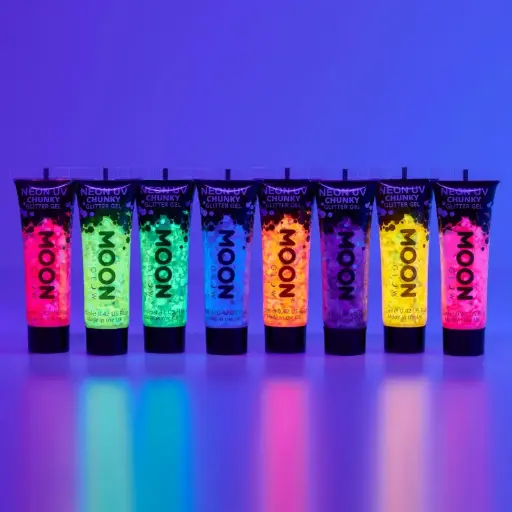 [SMIM27563] Tube gel pailleté jaune fluo UV 12 ml - Moon Glow