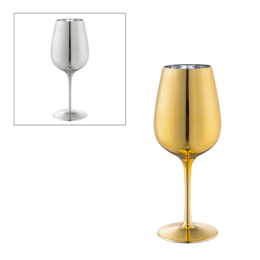 Verre à vin métallisé 450 ml