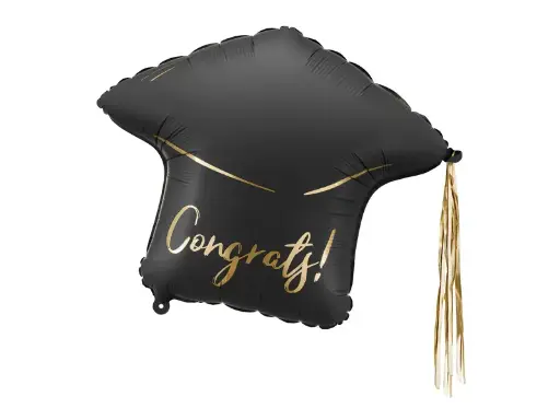 [PARFB281] Ballon en aluminium Chapeau ''Congrats!'', 60x55 cm, mix