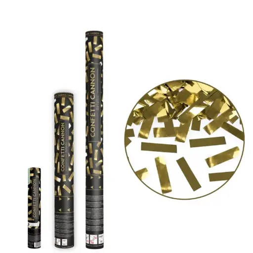Canon à confettis dorés