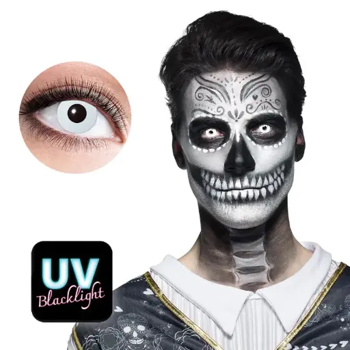 Lentilles fantaisies UV blanc 