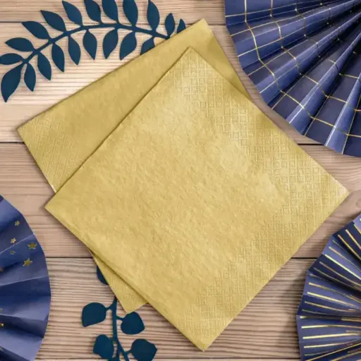 [PARSP40-1-019ME] 20 serviettes métallisée or