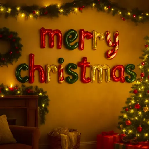 [PARFB311] Guirlande de ballons "Merry Christmas"