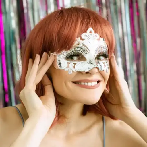 [PARMAS22-018] Masque Vénitien argent