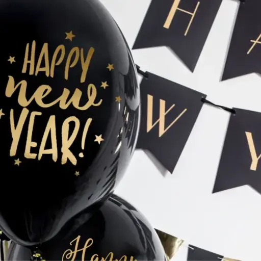 [PARSB14P-201-010-6] 6 Ballons Happy New Year