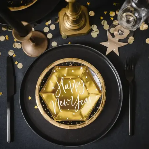 [PARTPP64-019M] Assiettes Happy New Year