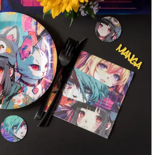 [SAN8483/0-99] Serviettes Manga