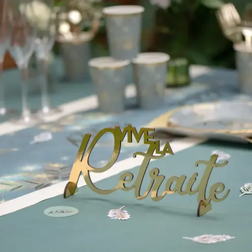 [SAN9483/0-3] Centre de table 'Vive la Retraite'