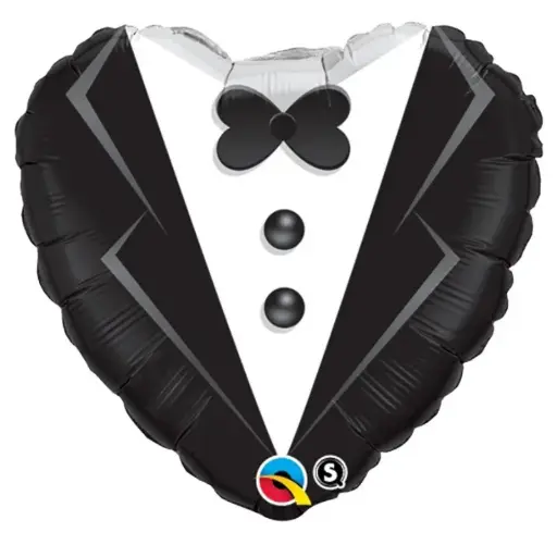 [ABC15784] Ballon Alu Coeur 45 cm Costume Marié