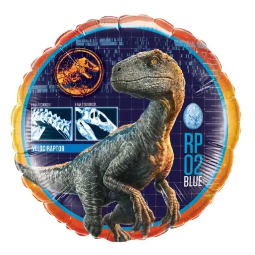 [ABC64690] Ballon Alu Raptor Blue - Jurassic World - 46 cm