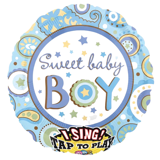 [AMS2206901] Ballon musical "Sweet baby Boy" 