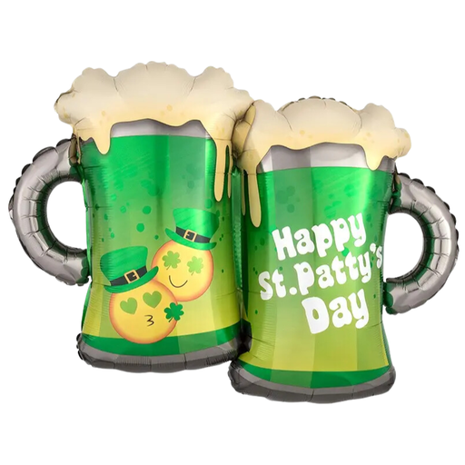 [AMS3645501] Ballon bière Saint Patrick "Happy St Patty's day" 81 cm