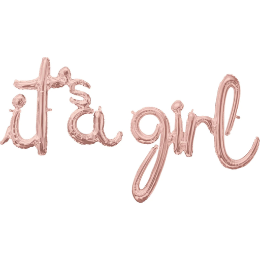 [AMS3916311] Ballon "It's a girl" rose gold 140 cm
