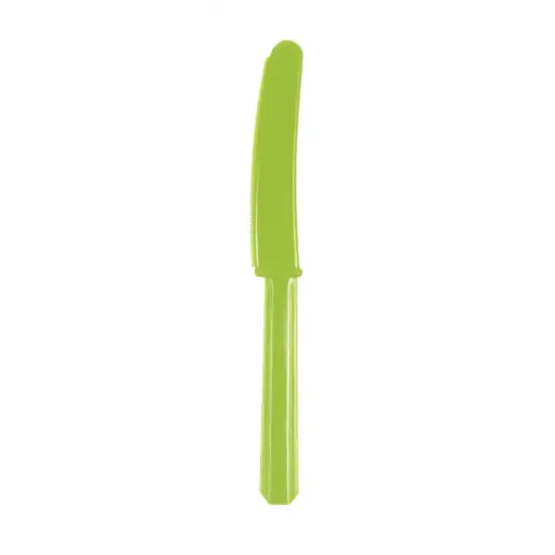 [AMS55228953] 10 couteaux en plastique vert kiwi 
