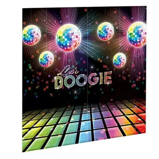 [AMS671222] 2 décorations murales géantes Disco Fever 80's