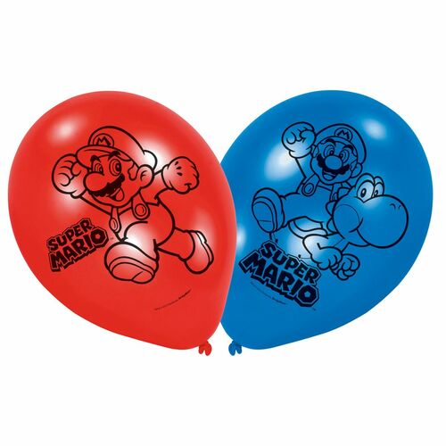 [AMS9901546] Ballons latex Super Mario - Lot de 6™
